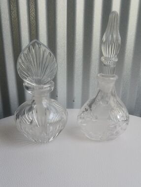 Waterford MARQUIS Cut Crystal Glass Perfume Bottles - Clear + EXTRA